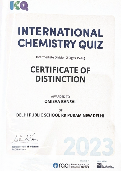 International Chemistry Quiz