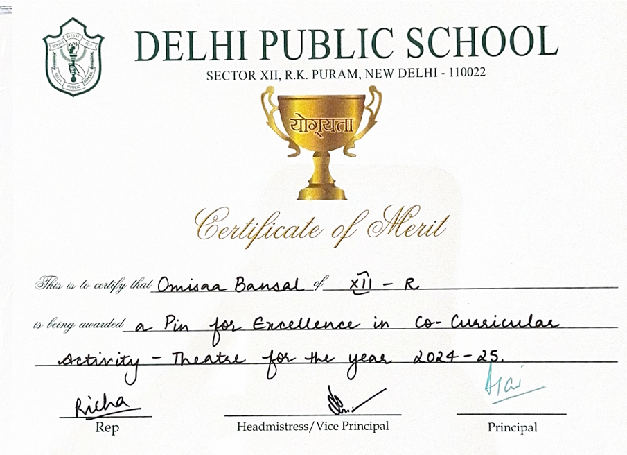 Certificate of Merit